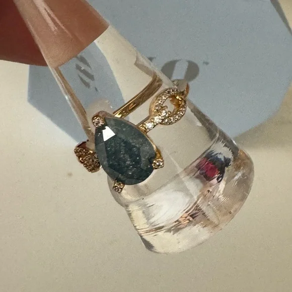 ✨ Eternal Balance Ring – London Blue Sapphire Ice Crystal ✨ - Picture 5 of 11